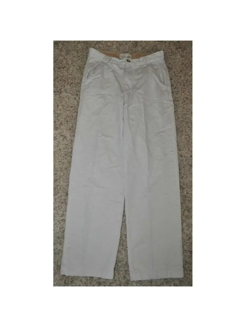 Boys Khakis The Childrens Place Pants 14 Beige Flat Front Adjustable Waist Dress